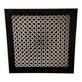 Vasarely silkscreen print - "Deep Kinetics" - 3D Illusion & Black and White