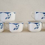 6 Digoin cups and saucers, sugar bowl and milk jug