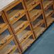 Vintage dutch oak haberdashery cabinet 1930s