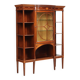 Vitrine en acajou avec incrustations en érable