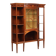 Vitrine en acajou avec incrustations en érable