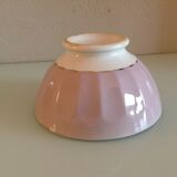 Purple and white ribbed bowl / vintage 50s-60s