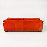 Postmodern italian leather sofa, 1980s