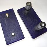 Vintage Door Handles • Solid Glass • Cobalt Blue • 1960