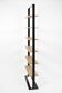 Severin shelf 2 oak and matte black steel