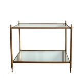 Table d’appoint en bronze et laiton