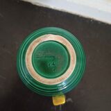 Small earthenware pitcher Elchinger Yellow and green threads