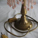 Brass bedside lamp with tassel