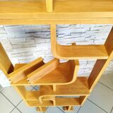 Bent plywood wall, bookcase, flowerbed, Volak by Holesov, 1960s Czechoslovakia