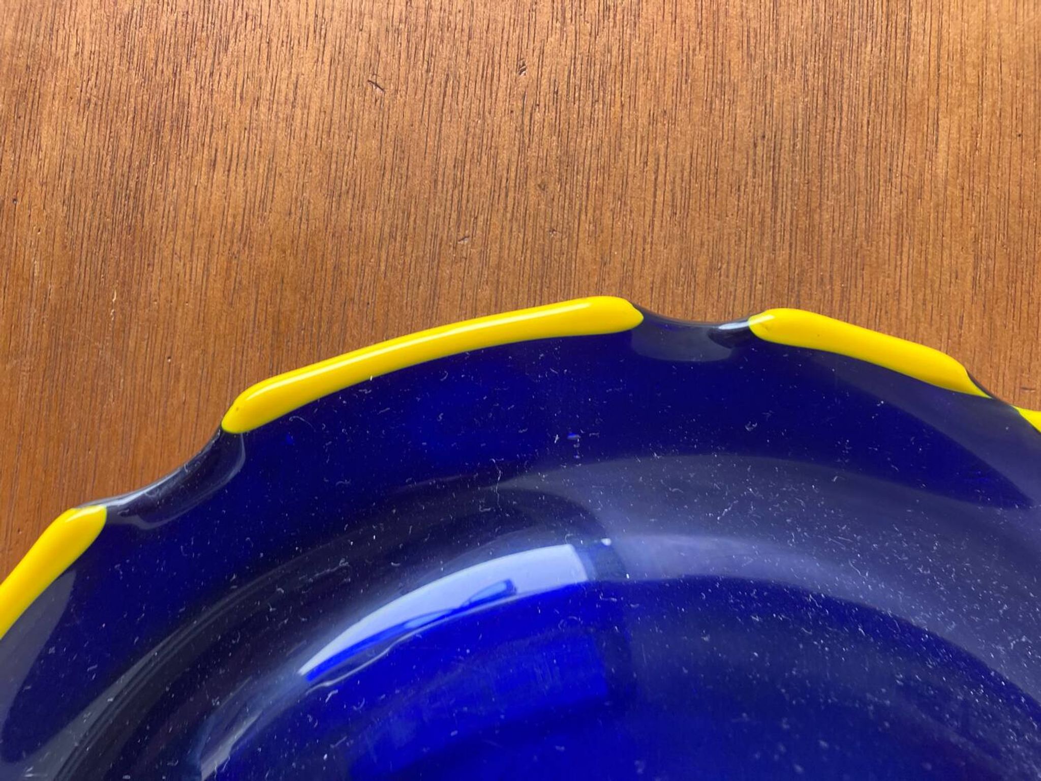 Large blue Murano glass vase 1960s