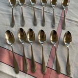 Set of 12 small silver-plated spoons