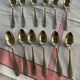 Set of 12 small silver-plated spoons