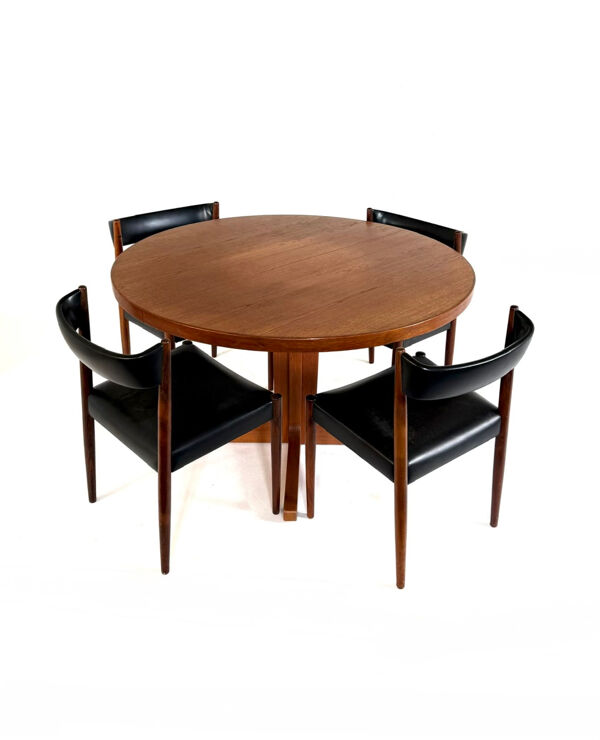 Table danoise en teck extensible vintage des années 60