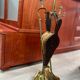 Vintage brass fireplace servant