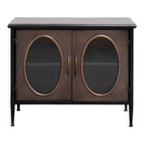 Metal sideboard two glass doors