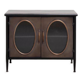 Metal sideboard two glass doors