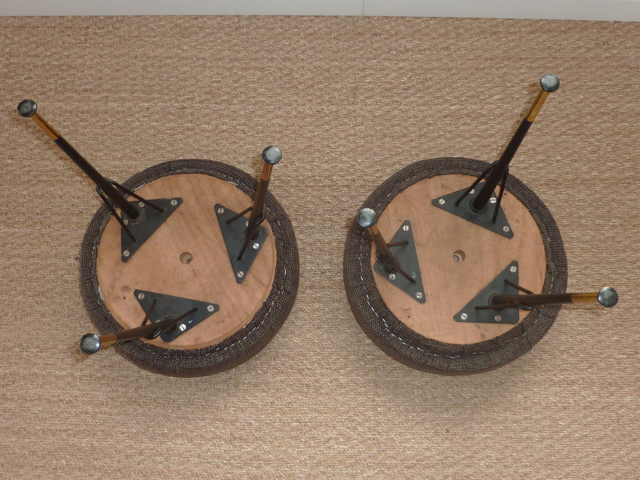 Pair of stools / poufs