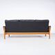 Vintage Black Leather Sofa by Poul M. Volther for Erik Jørgensen, 1960s