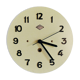 Horloge formica vintage pendule murale silencieuse ronde "Jura vert"