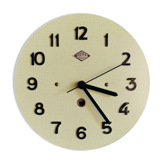Vintage formica clock round silent wall clock "Green Jura"
