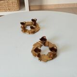 Vintage solid brass gold candle holder