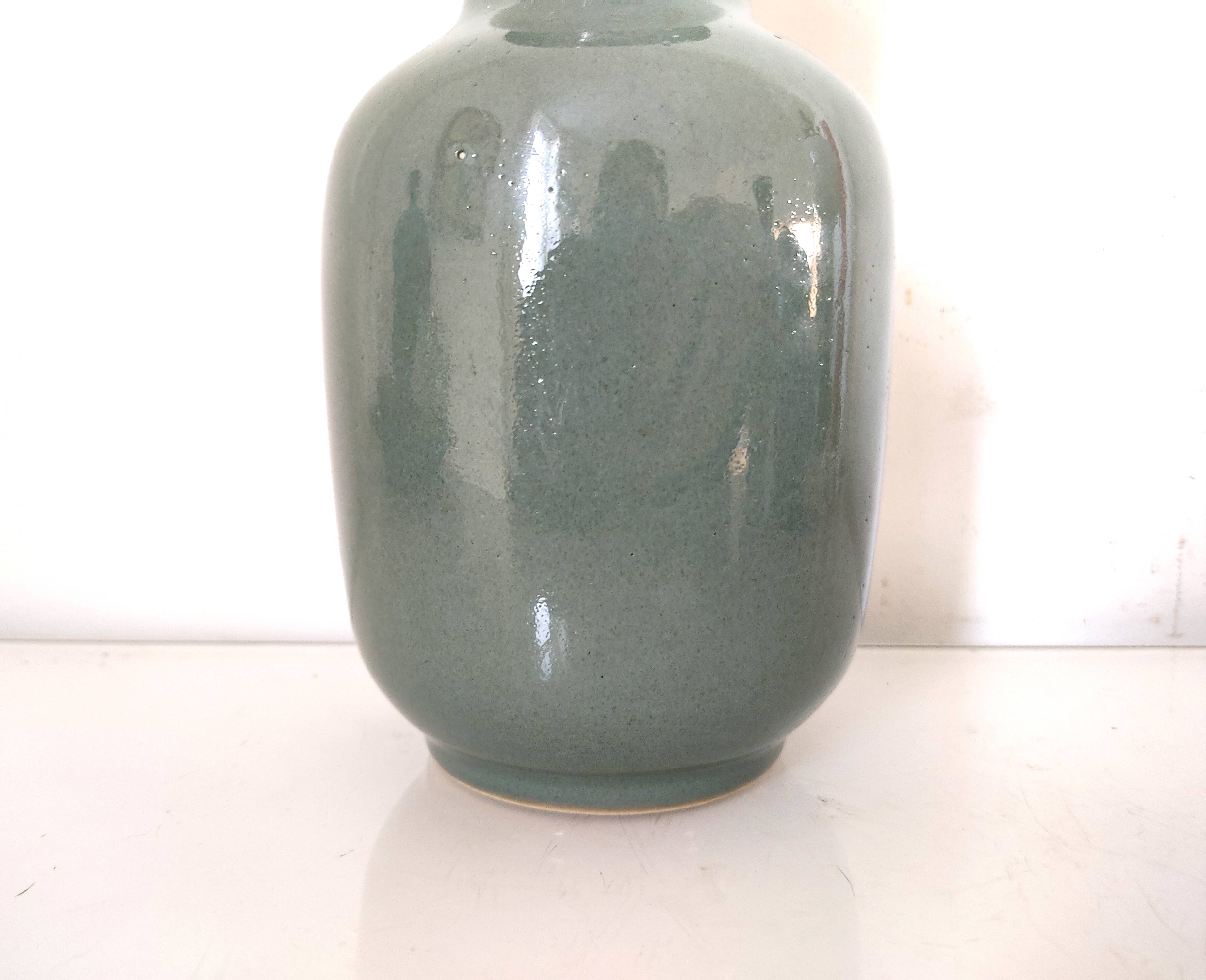 Celadon green vase porcelain Thailand