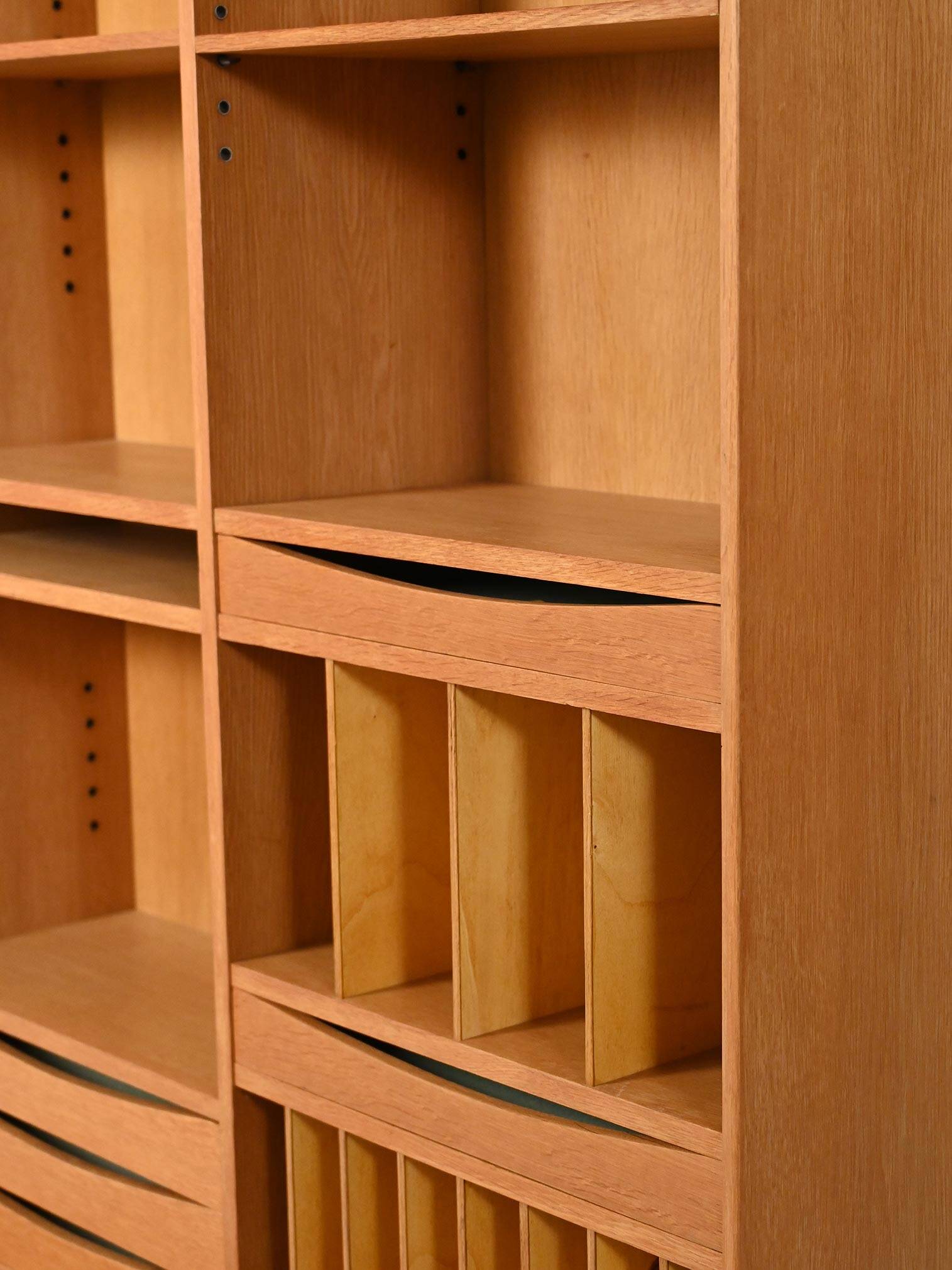 Oak bookcase by Marian Grabinski