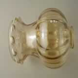 Matching Pair Mid Century Amber Glass Bubble Glass Replacement Shades 5593