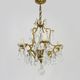 Bronze cage chandelier and glass tassels, with 4 lights. Chandelier tassels. 60s