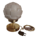 Cubical opaline rose Art Deco lamp on a stem