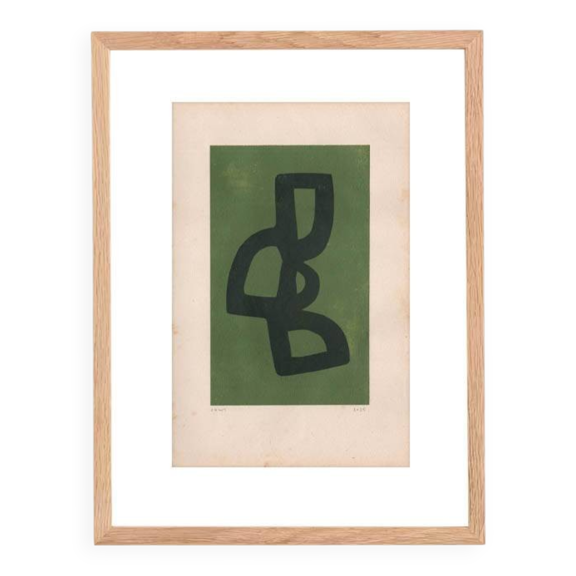 Collage on old paper signed Eawy