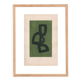 Collage on old paper signed Eawy