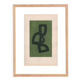 Collage sur papier ancien signé Eawy