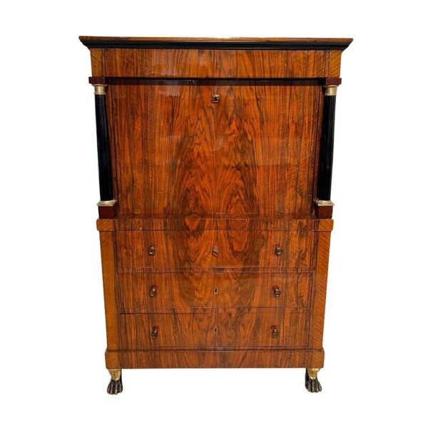 Secrétaire Biedermeier en noyer et érable, 1820