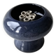 Magnificent blue ceramic flowerpot vase signed (pictogram with identification)