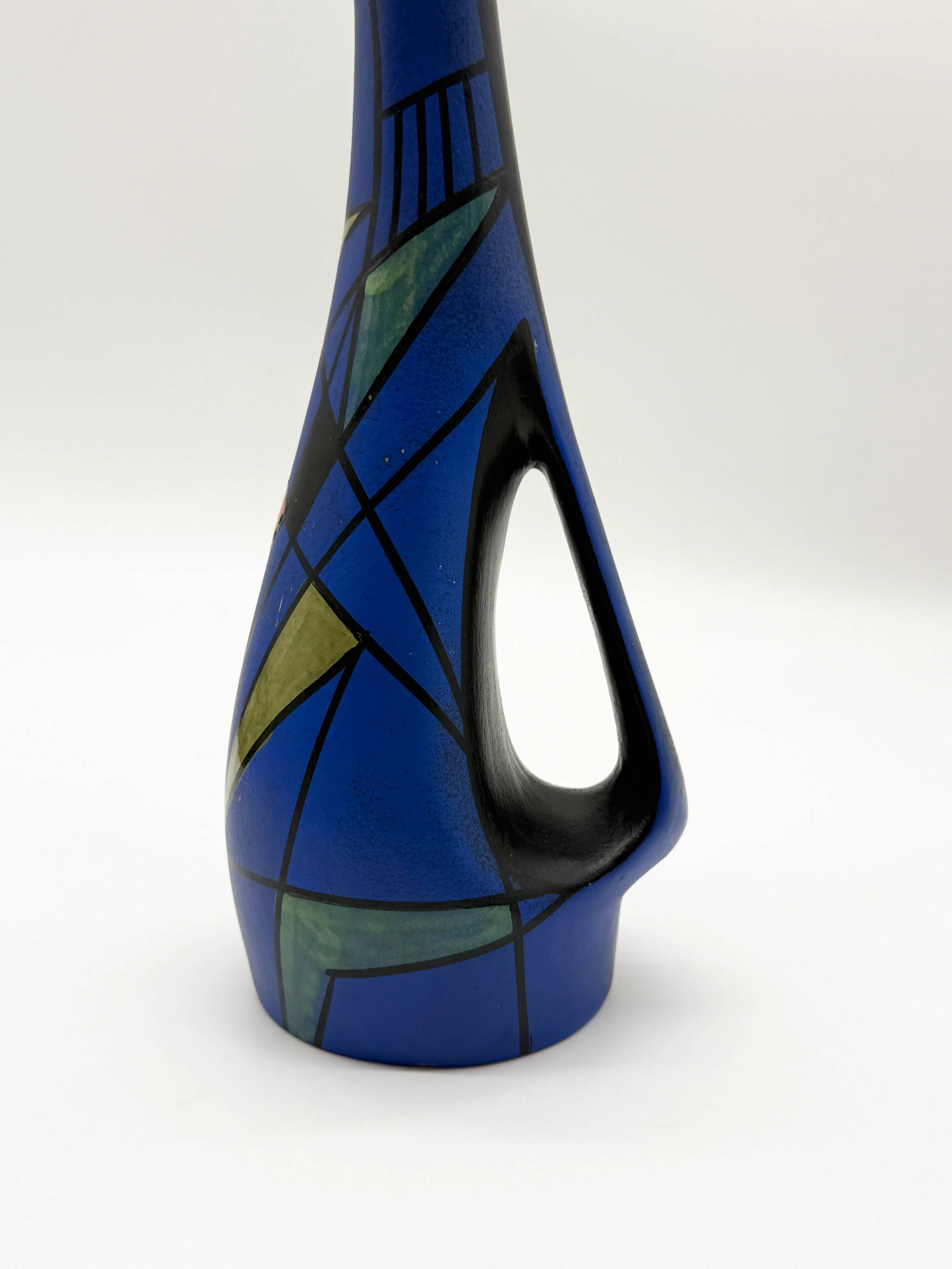 Vase / jug in ceramic "Maiolica Deruta", Italy, 1960s