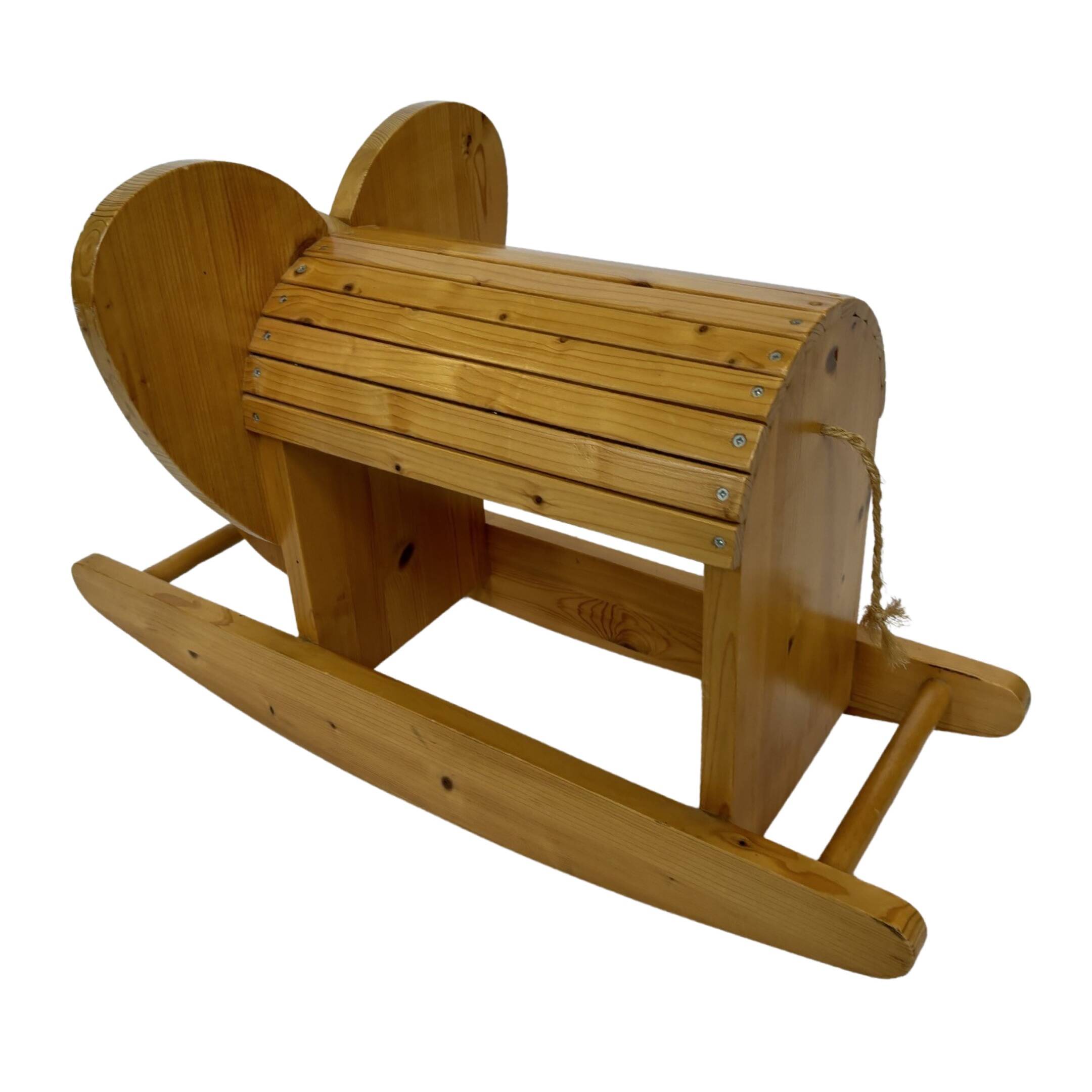 Vintage Swedish design Wooden Rocking Elephant jr  80's design