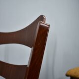 Vintage walnut dining chairs by Mier Topolcany, Czechoslovakia, 1960s, set of 4