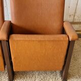 Pair of vintage cinema armchairs