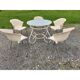 Salon de jardin fer forgé table + 5 fauteuils