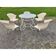 Wrought iron garden furniture set table + 5 chairs