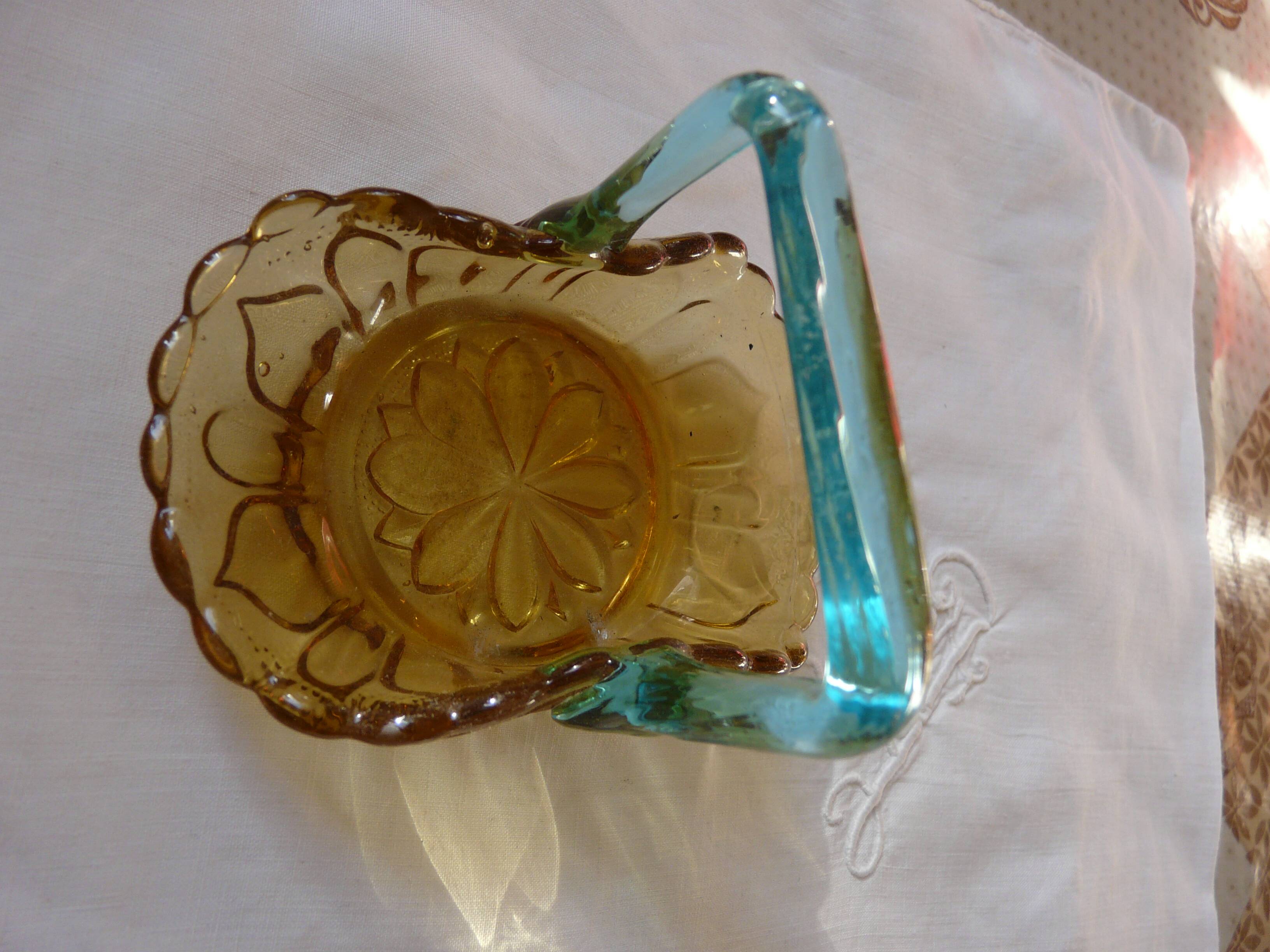 Pocket tray in blown glass basket georges sand