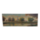 Table Painting Old landscape signed circa 1960