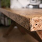 Solid wood farmhouse table