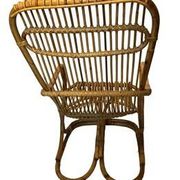 Vintage bamboo rattan armchair Tito Agnoli circa 1960