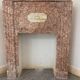 Cheminée art déco en marbre rose veiné XX siècle