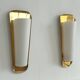 Art Deco Wall Sconces by Vereinigte Werkstätten, Brass & Opaline, 1950