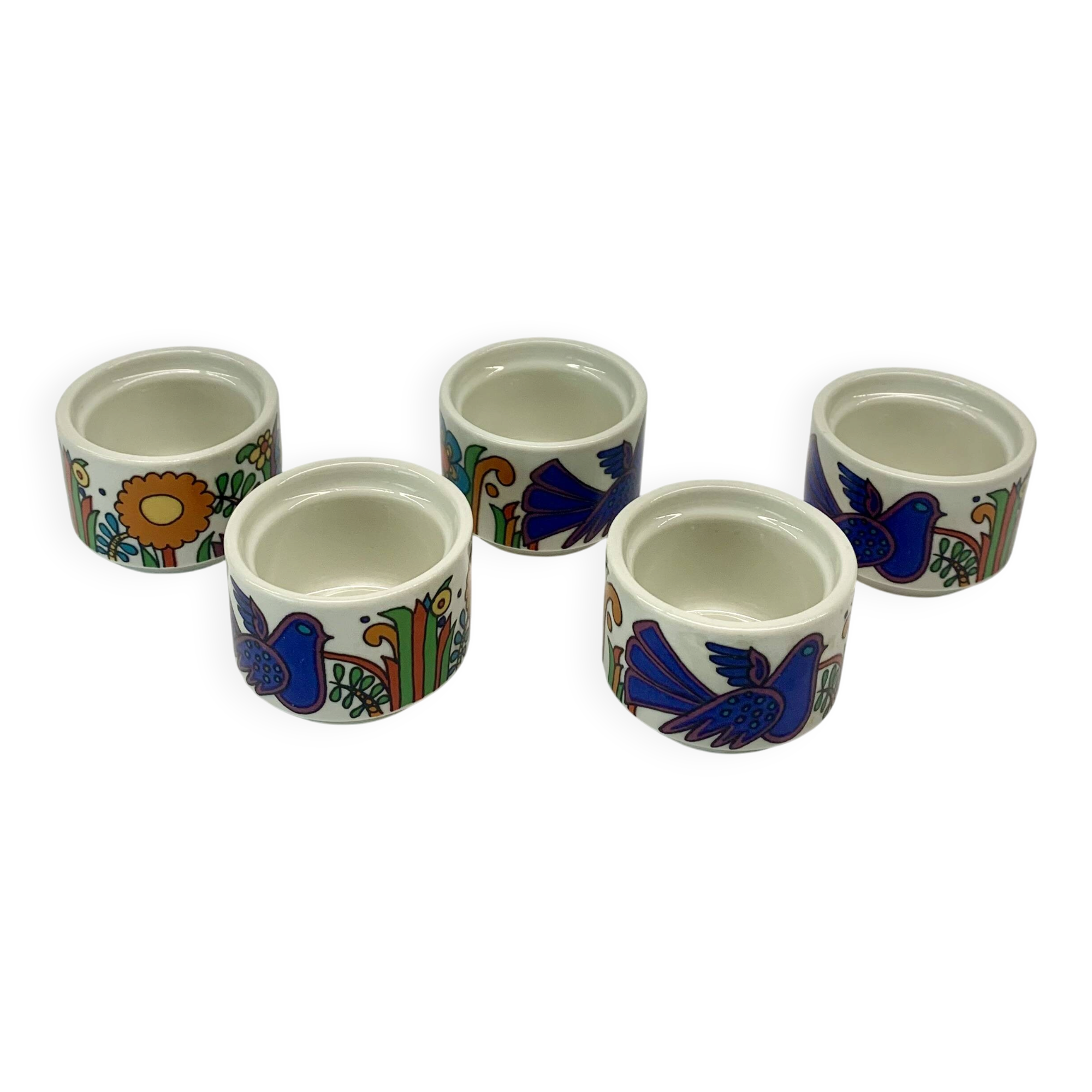 Ensemble de 5 coquetiers Villeroy & Boch Acapulco