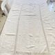 Antique tablecloth with English embroidery and its 12 napkins - 230x145 cm - Linen