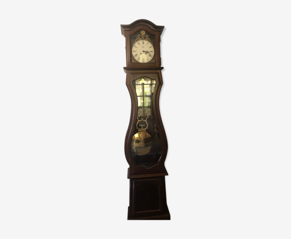 Horloge comtoise en noyer F Romanet Morbier 1871